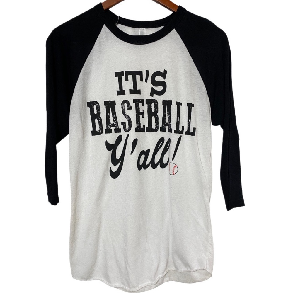 The 50 50 Shirt American Apparel “It’s Baseball Ya’ll” Jersey Shirt Womens Small